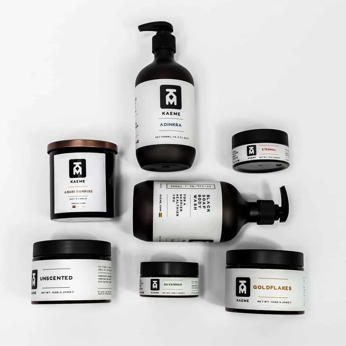 Kaeme
Shea Butter, Body Oils, Liquid Black Soap