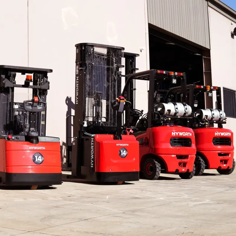 Hyworth Forklifts
Forklifts, Reach Trucks, Electric Pallet Jacks